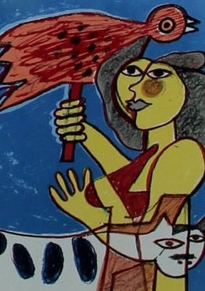 Corneille - 4 ingelijste litho's - 1983 kopen? Bied vanaf 450!