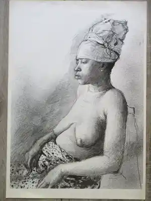 Aat Veldhoen - Afrikaanse vrouw - Rotaprint verkauft für € 38!