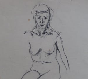 Piet Mulder - Naakt Model 3 x - Potlood Tekening kopen? Bied vanaf 1!
