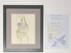 Corneille - Portret met bloemenboeket, 1945 kopen? Bied vanaf 1850!