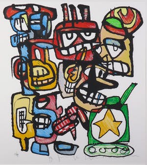 George Heidweiller - Zeefdruk, Zonder titel - Ingelijst kopen? Bied vanaf 1!