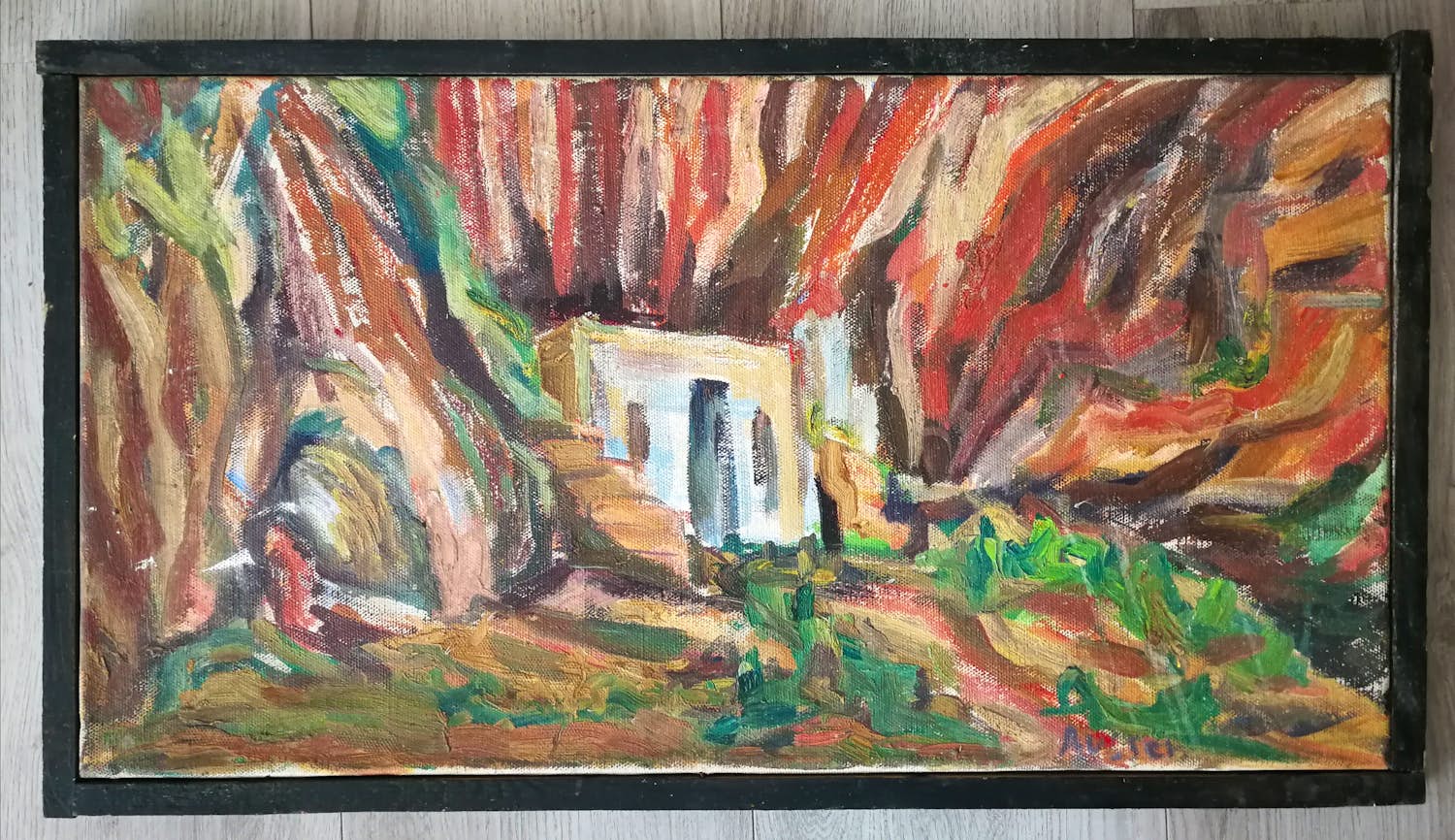 Rob Aussen - Huis tegen bergwand. Spanje? verkocht voor € 20!