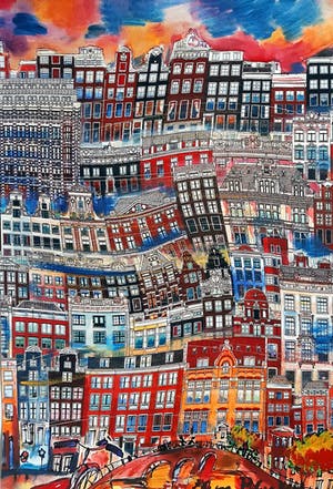 Elena Polyakova - Vrolijk Amsterdam kopen? Bied vanaf 65!