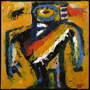 Henk Vierveijzer - Olieverf op doek, Funny face - Ingelijst kopen? Bied vanaf 1!