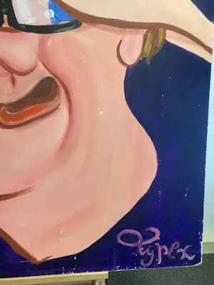 Raymond Koot - TYPEX : Acrylverf op board , Hansje Joustra (o.a. Oog & Blik) - 2000 kopen? Bied vanaf 250!