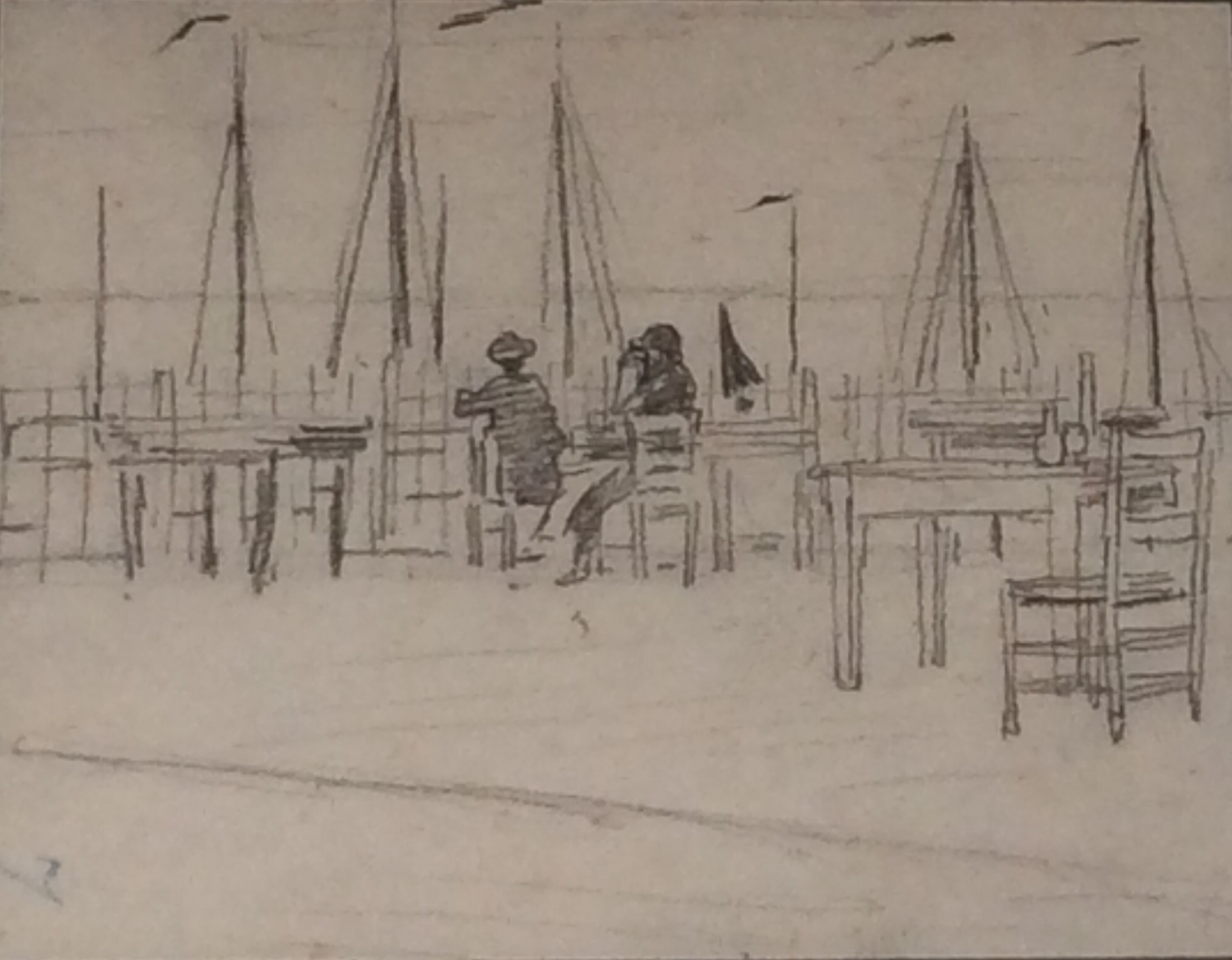 Anton Mauve (sr.) - Terras van Hotel Zeerust te Scheveningen kopen? Bied vanaf 375!