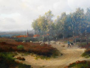 George Frederik Teyssen - 2 x Heide landschap kopen? Bied vanaf 199!