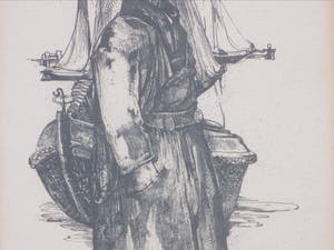 Willem van den Berg - Volendammer visser - Litho kopen? Bied vanaf 1!