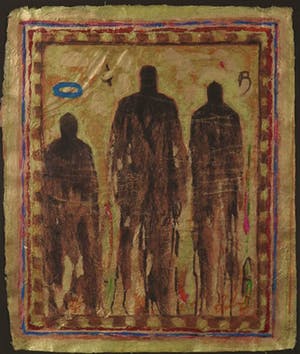 Eric Toebosch - Zeefdruk, Z.T. Drie figuren - Ingelijst kopen? Bied vanaf 1!