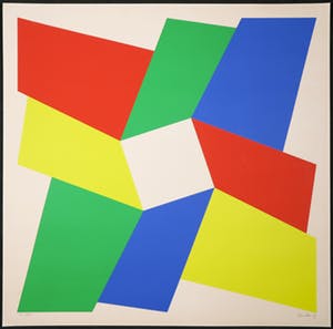 Bob Bonies - Zeefdruk, Geometrisch abstracte voorstelling kopen? Bied vanaf 35!