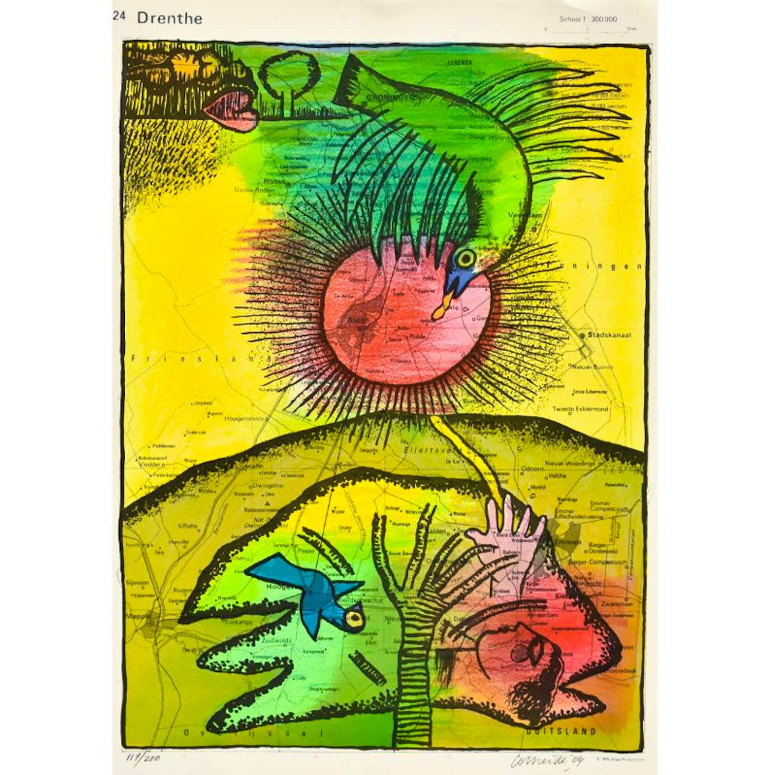 Buy Corneille - Kleurenzeefdruk DRENTE Handgesigneerd uit 2004? Bid from 275!