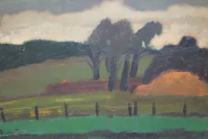 Arnout Colnot - Olieverf op karton - "landschap met dreigende lucht" kopen? Bied vanaf 799!