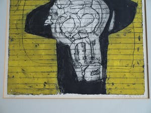 Cees Kortlang - Ingelijste kleurenets , Ontsnapping– gesigneerd – nr 7 van 15 ex. - 1968 kopen? Bied vanaf 65!