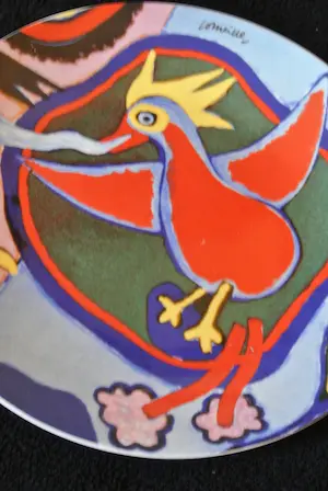 Corneille - Vuurvogel- Het originele keramische bord kopen? Bied vanaf 40!