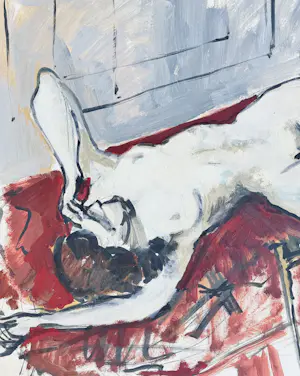 Jean-Marie Planque - Eine wunderschöne und große Aktstudie im Atelier kopen? Bied vanaf 70!