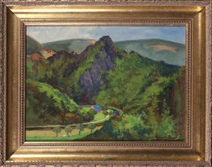 Jan Stapper - Olieverf op paneel, Berglandschap kopen? Bied vanaf 1!