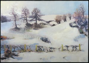 Franscz Witte - Acryl op doek, Sneeuwlandschap nabij Espen kopen? Bied vanaf 1!