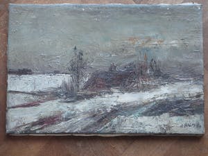 Harry Balm - Winterlandschap - Olieverf op doek kopen? Bied vanaf 1!