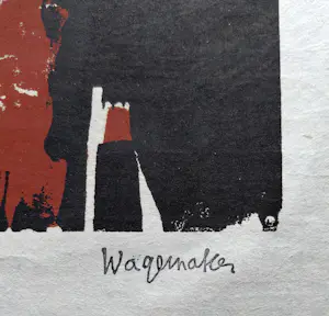 Buy Jaap Wagemaker - Abstracte compositie, houtsnede? Bid from 40!