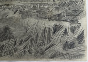 Hubert Bekman - Ingelijste tekening, Schapen - ingelijst – 1945 kopen? Bied vanaf 25!
