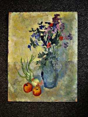 Niet of onleesbaar gesigneerd - Omstreeks 1930 te dateren expressionistisch olieverf stilleven - gesigneerd kopen? Bied vanaf 1!