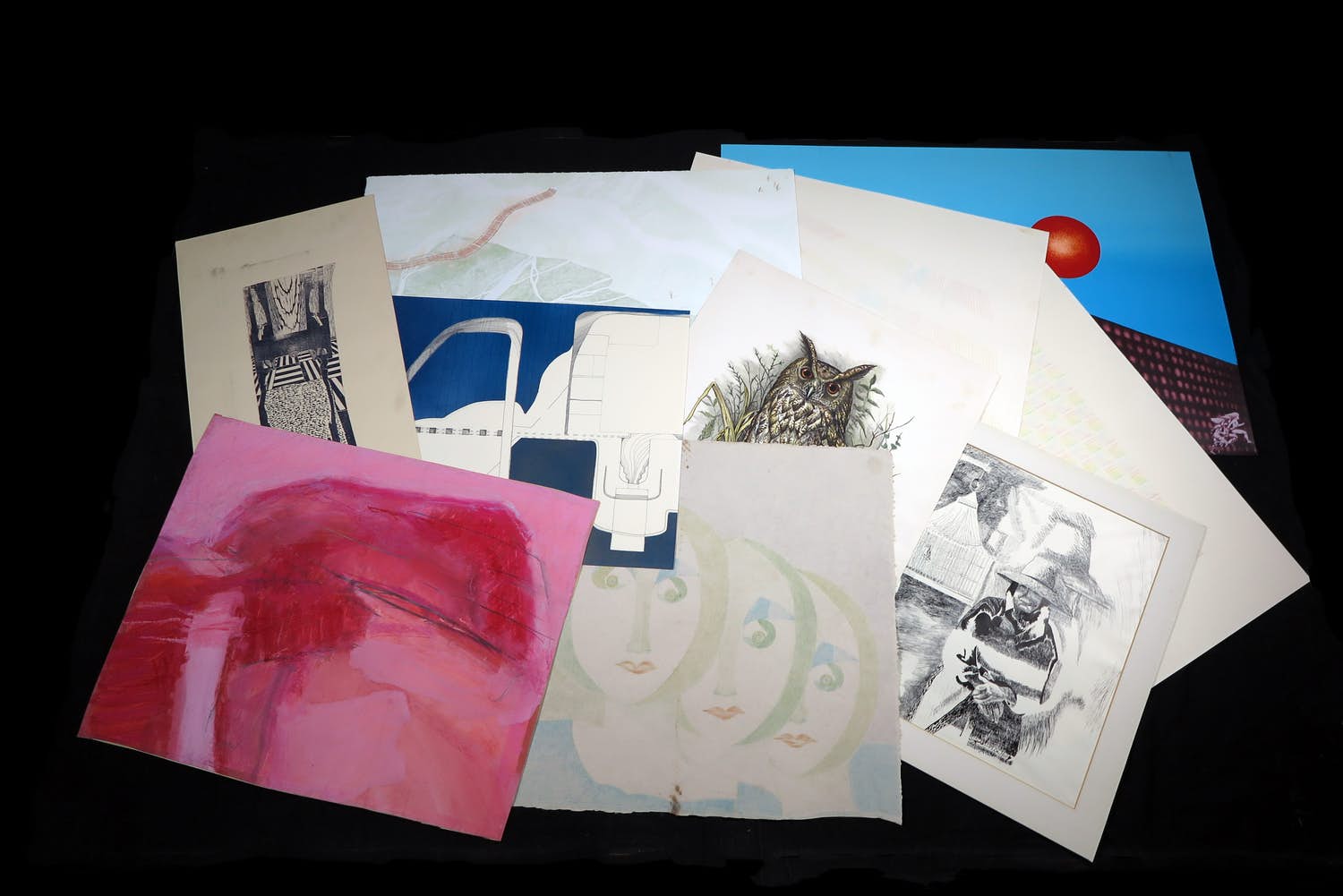 Arien Seger - en andere! - Lot met 10 werken op papier kopen? Bied vanaf 1!