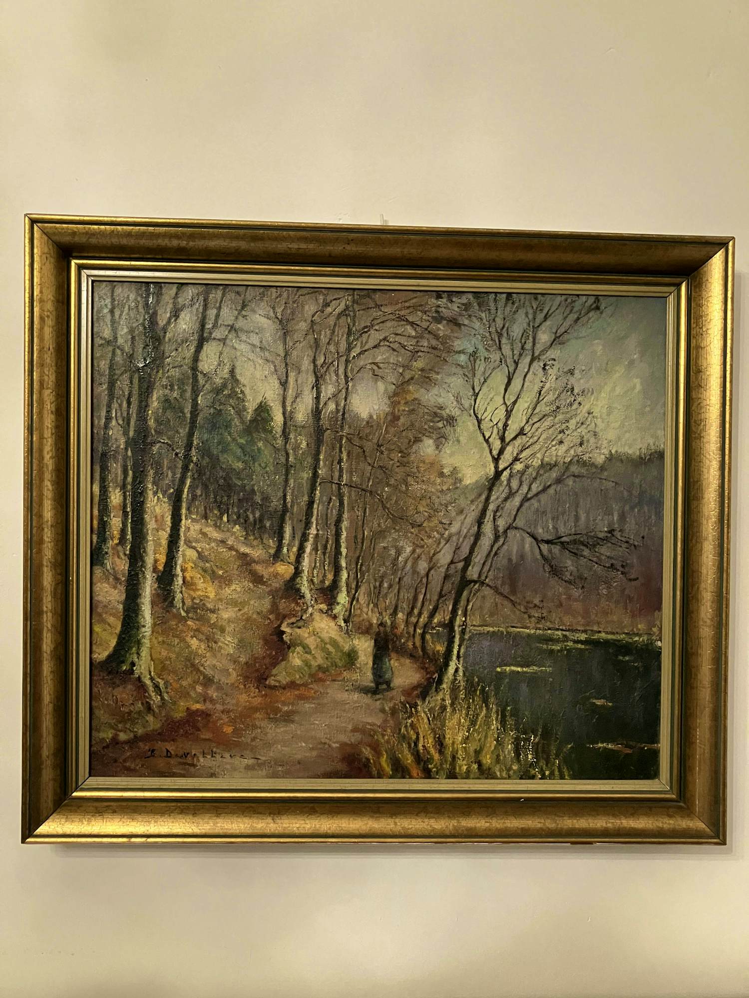 Jean De Vettere - Vrouw op wandel in het bos kopen? Bied vanaf 125!