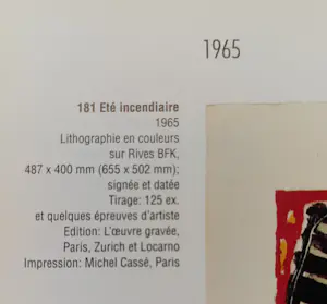 Corneille - "Été Incendiaire" - Zeldzame Antieke Litho uit 1965 kopen? Bied vanaf 599!