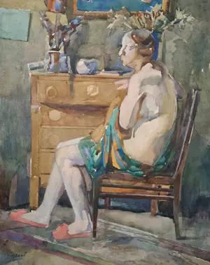 Henri Frederic Boot - 'Zittend vrouwelijk naakt in atelier' kopen? Bied vanaf 75!