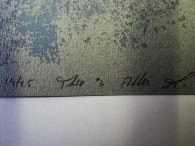 Theo van den Akker - Uniek Grafiek ! - zeer bep. oplage (25) "DNA" gesigneerd  kopen? Bied vanaf 1!