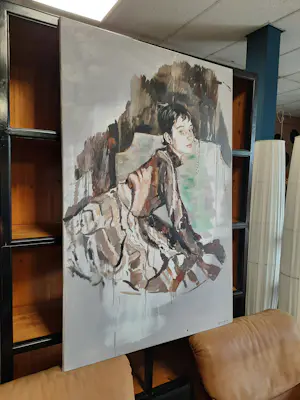 Gijs Donker - jonge " Audrey Hepburn" zonder lijst kopen? Bied vanaf 250!