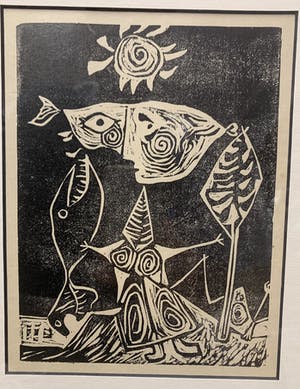 Corneille - Zeldzaam - Twee linoleumsneden uit 1949 Déesse Poisson + La Belle d'une journée kopen? Bied vanaf 700!