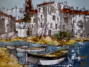 Bernard Dufour - Haventje aan de Mediterranee kopen? Bied vanaf 60!