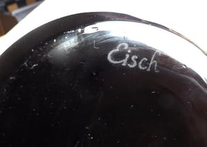 Curiosa - Erwin Eisch voor Glasblaserei Eisch Frauenau - design zwart/ blauwe - gesigneerd kopen? Bied vanaf 1!