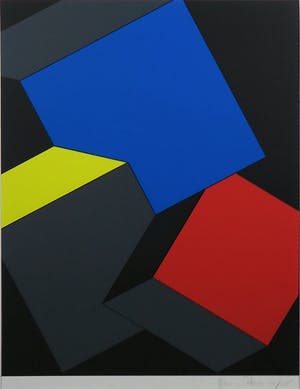 Hans van Rhoon - Zeefdruk, Zonder titel - Ingelijst kopen? Bied vanaf 1!