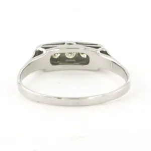 14k witgouden ring met briljant geslepen diamant tot. 0.20ct – K/L - VS/SI kopen? Bied vanaf 210!