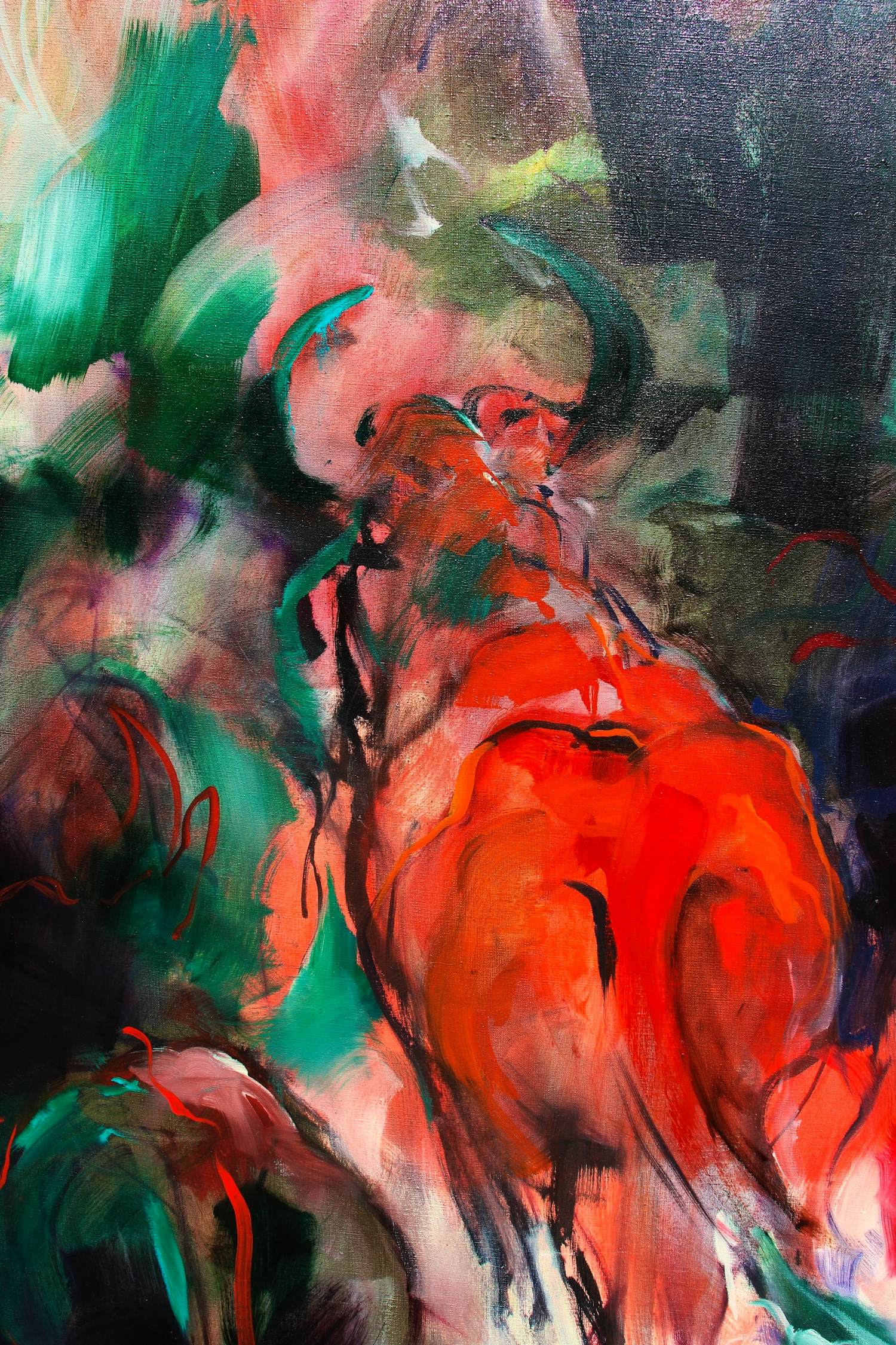 Marli Hommel - Acrylverf op doek: Compositie met stier - 1994 kopen? Bied vanaf 1250!