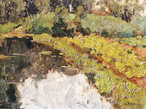 Jan Sirks - Een goed geschilderd rond 1920 te dateren olieverf "herfstlandschap" gesigneerd kopen? Bied vanaf 65!