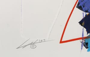Niet of onleesbaar gesigneerd - Gemengde techniek op papier, Zonder titel - Ingelijst kopen? Bied vanaf 1!