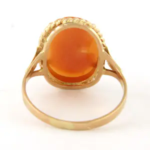 18k roségouden ring bezet met camee - rm 17 kopen? Bied vanaf 240!