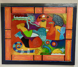 Clemens Briels - Handbewerkte zeefdruk Nr. 4 - Un jardiro secreto - op paneel kopen? Bied vanaf 375!