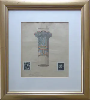 Hendrik van Kempen - EGYPTE / MIXED MEDIA PAPIER / 52x47cm / KADER / SIG kopen? Bied vanaf 45!