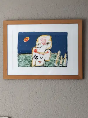 Lucebert - Lucebert: Litho, Vragend kind - Ingelijst kopen? Bied vanaf 149!