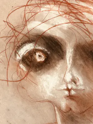 Robert Detheux - Wunderschönes traumhaftes surrealistisches Pastellporträt kopen? Bied vanaf 170!