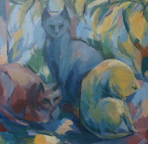 Niet of onleesbaar gesigneerd - Drie Katten kopen? Bied vanaf 10!