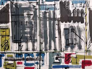 Frans Hollaardt - Affiches, gemengde techniek (netjes ingelijst) verkocht voor € 150!