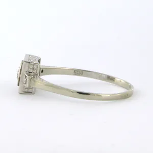 ART DECO 14k witgouden ring bezet met oud Europees en roos geslepen diamant kopen? Bied vanaf 300!