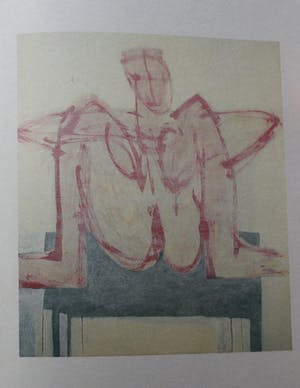 Klaas Gubbels - boekje met potloodtekening: vrouw op tafel - 1988 kopen? Bied vanaf 50!