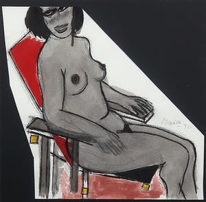 Corneille - Gouache op papier, Rietveld - Ingelijst kopen? Bied vanaf 850!