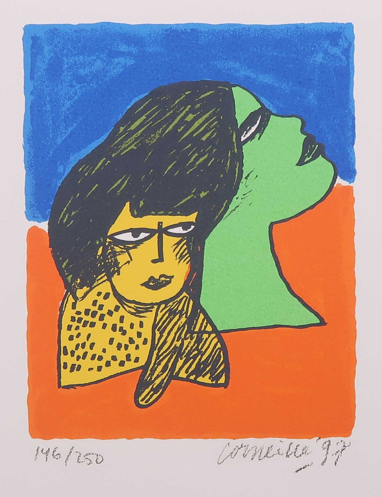 Corneille - Zeefdruk, Femme au chat jaune kopen? Bied vanaf 100!